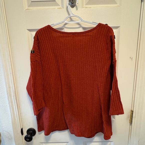 Perseption Rust Knit Top - Picture 3 of 3